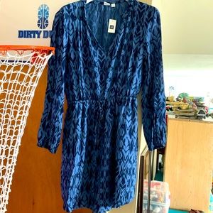 Medium Blue Long Sleeve Dress